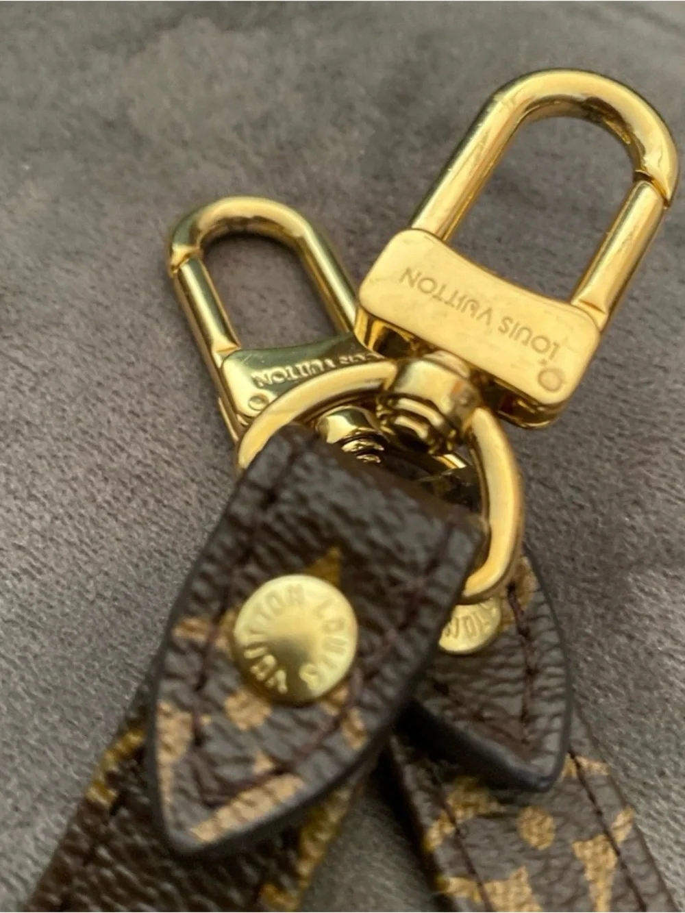 Louis Vuitton cracked fraying